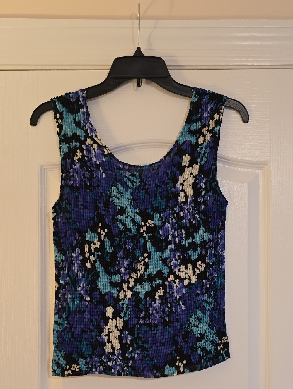 NICOLA Teal, Purple & Black Ribbed Sleeveless Top